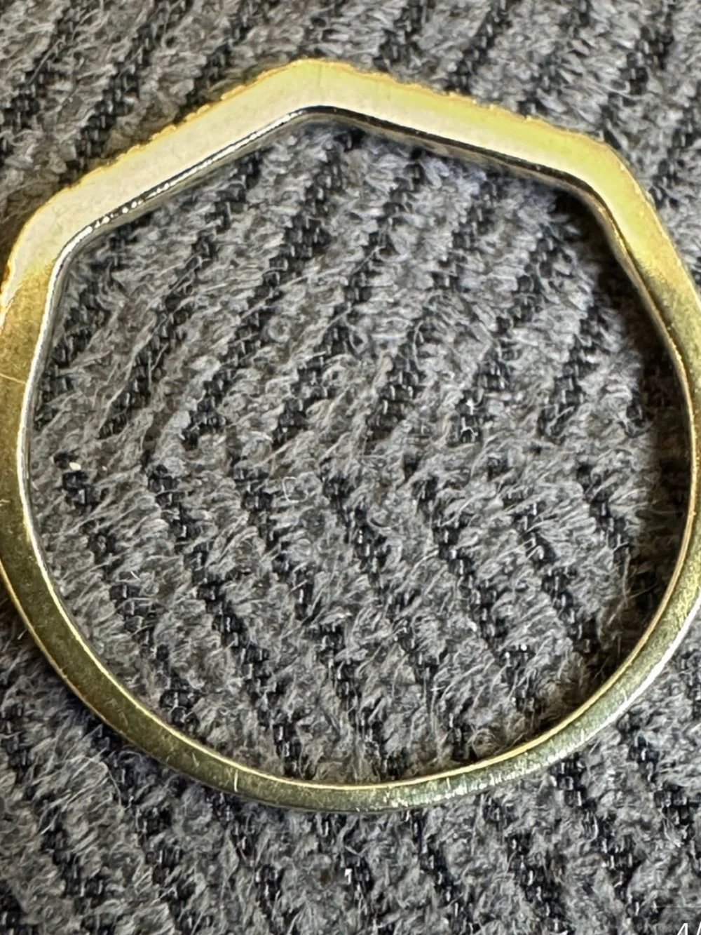 14K Gold genuine diamond geometric stacking ring